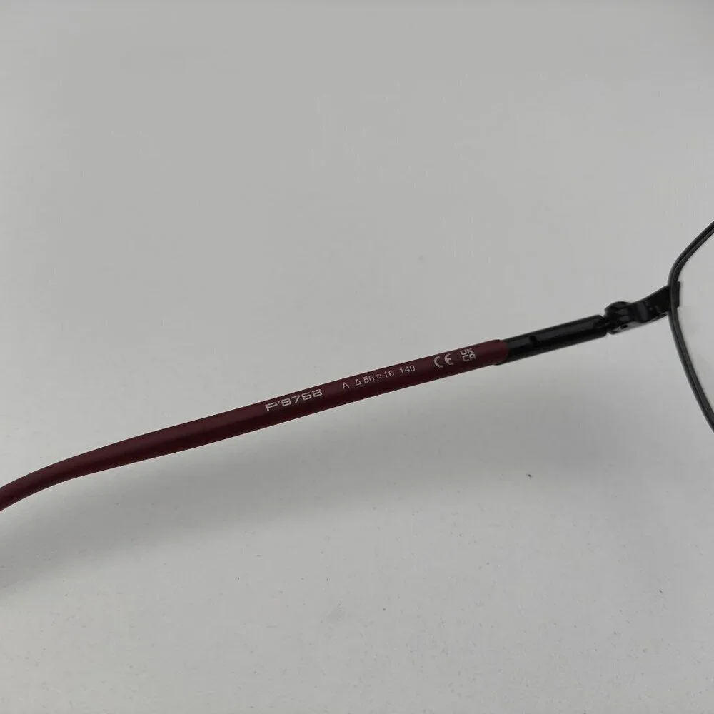 🕶️Made in Italy! Porsche Design P8766 Pol.Black Eyeglasses 56/16 140 /EUM157🕶️